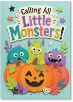 Monsters behind pumpkin